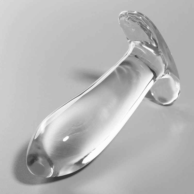NEBULA SERIES BY IBIZA - MODEL 5 ANAL PLUG BOROSILICATE GLASS CLEAR 12.5 CM -O- 3.5 CM thumb 2