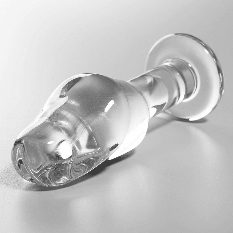 NEBULA SERIES BY IBIZA - MODEL 6 ANAL PLUG BOROSILICATE GLASS CLEAR 12.5 CM -O- 4 CM thumb 2