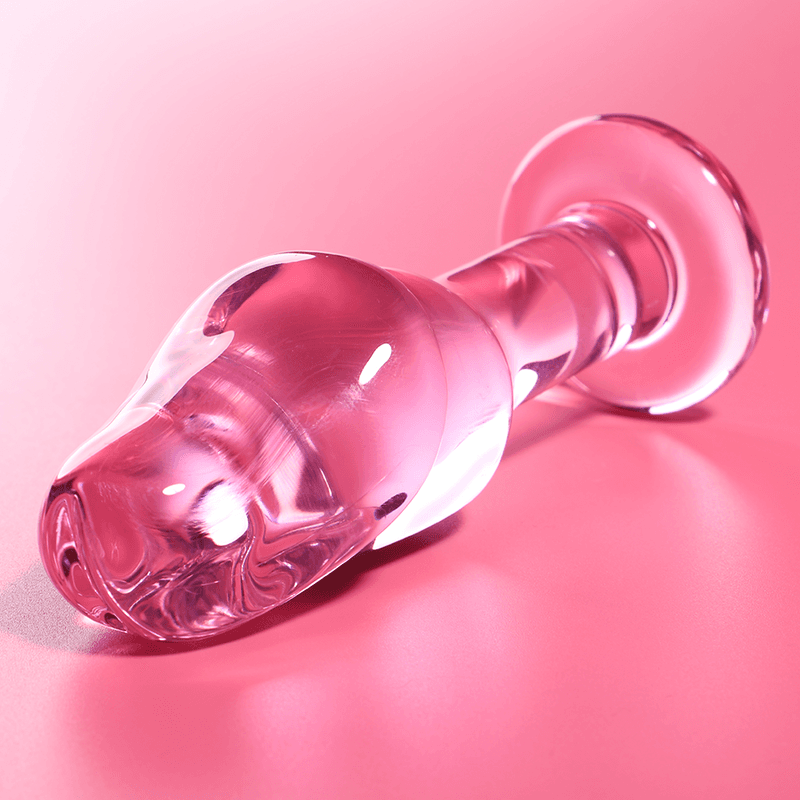 NEBULA SERIES BY IBIZA - MODEL 6 ANAL PLUG BOROSILICATE GLASS PINK 12.5 CM -O- 4 CM thumb 2
