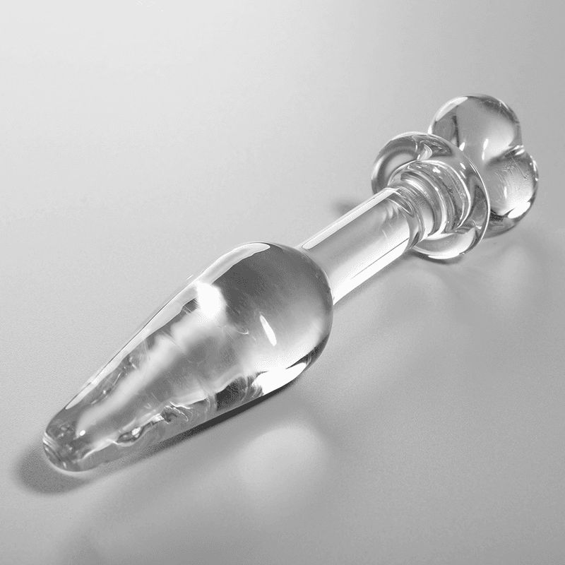 NEBULA SERIES BY IBIZA - MODEL 7 ANAL PLUG BOROSILICATE GLASS CLEAR 13.5 CM -O- 3 CM thumb 2