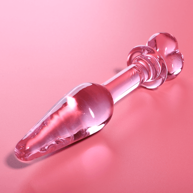 NEBULA SERIES BY IBIZA - MODEL 7 ANAL PLUG BOROSILICATE GLASS PINK 13.5 CM -O- 3 CM thumb 2