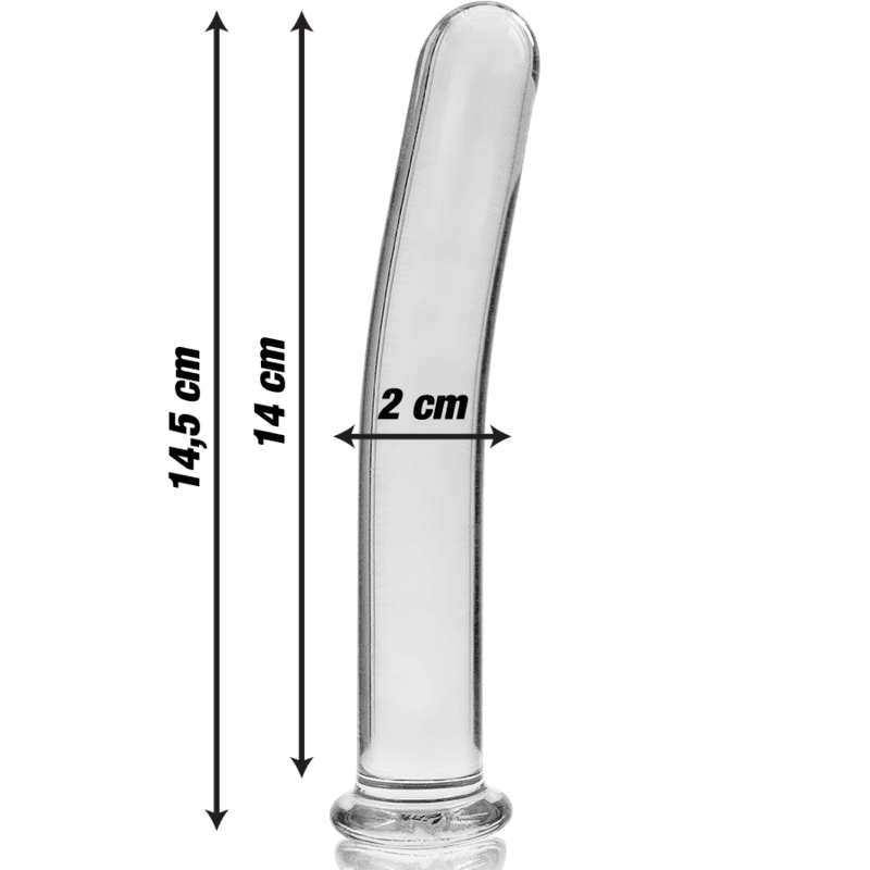 NEBULA SERIES BY IBIZA - MODEL 8 DILDO BOROSILICATE GLASS CLEAR 14.5 CM -O- 2 CM thumb 3