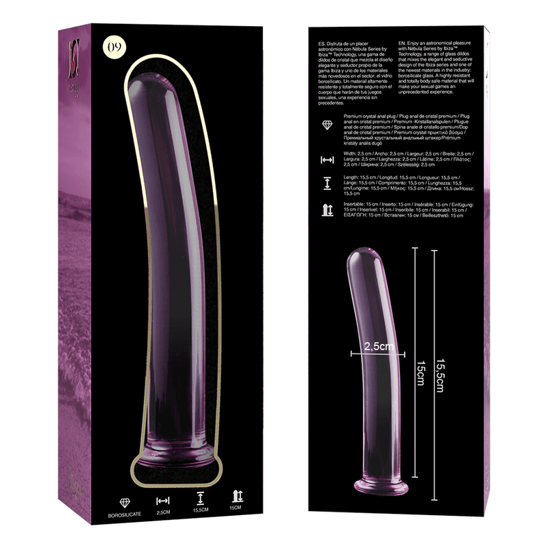 NEBULA SERIES BY IBIZA - MODEL 9 DILDO BOROSILICATE GLASS PINK 15.5 CM -O- 2.5 CM thumb 6