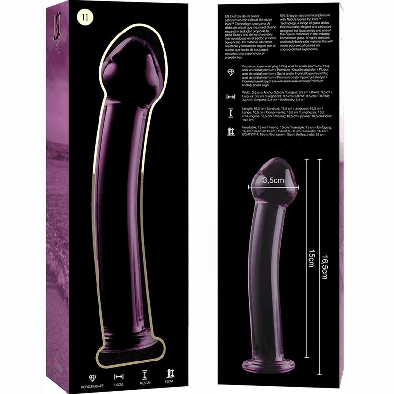 NEBULA SERIES BY IBIZA - MODEL 11 DILDO BOROSILICATE GLASS PINK 16 CM -O- 3 CM thumb 6