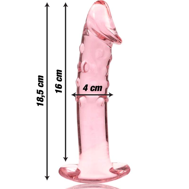 NEBULA SERIES BY IBIZA - MODEL 19 DILDO BOROSILICATE GLASS PINK 18.5 CM -O- 4 CM thumb 3