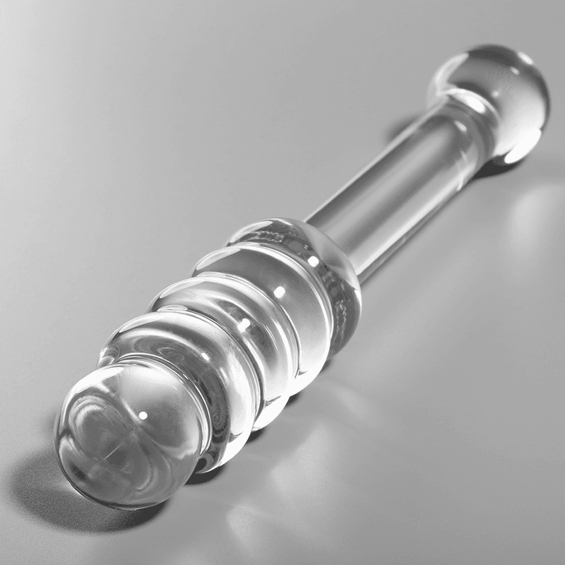 NEBULA SERIES BY IBIZA - MODEL 20 DILDO BOROSILICATE GLASS CLEAR 20.5 CM -O- 3 CM thumb 2