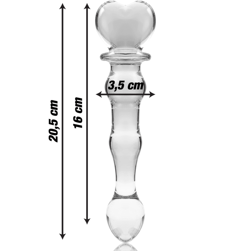 NEBULA SERIES BY IBIZA - MODEL 21 DILDO BOROSILICATE GLASS CLEAR 20.5 CM -O- 3.5 CM thumb 3
