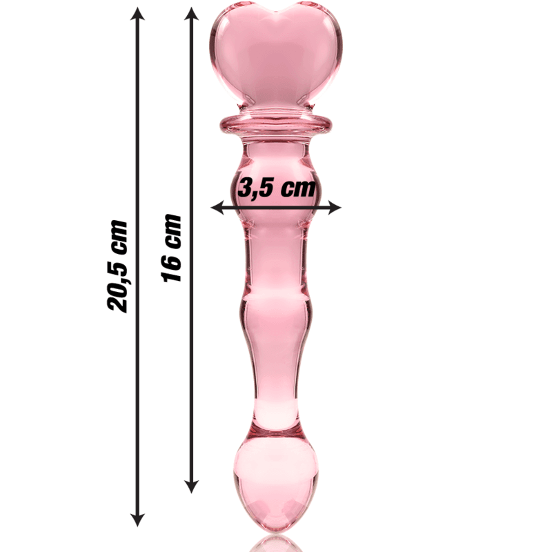 NEBULA SERIES BY IBIZA - MODEL 21 DILDO BOROSILICATE GLASS PINK 20.5 CM -O- 3.5 CM thumb 3