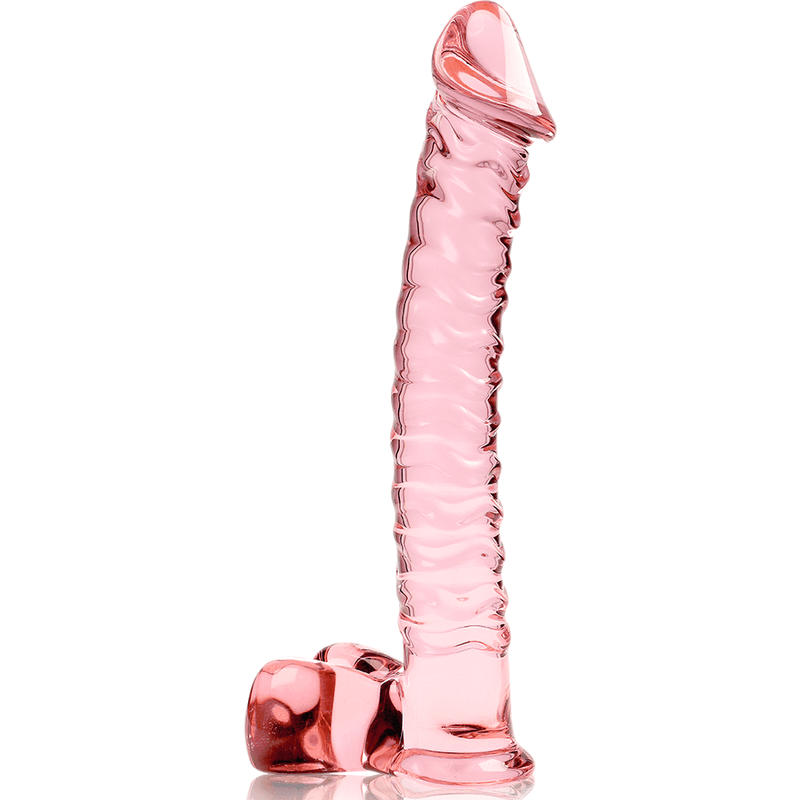 NEBULA SERIES BY IBIZA - MODEL 23 DILDO BOROSILICATE GLASS PINK 21.5 CM -O- 4 CM thumb 5