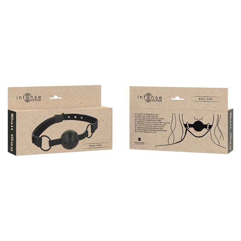 INTENSE - FETISH VEGAN LEATHER BALL GAG thumb 5