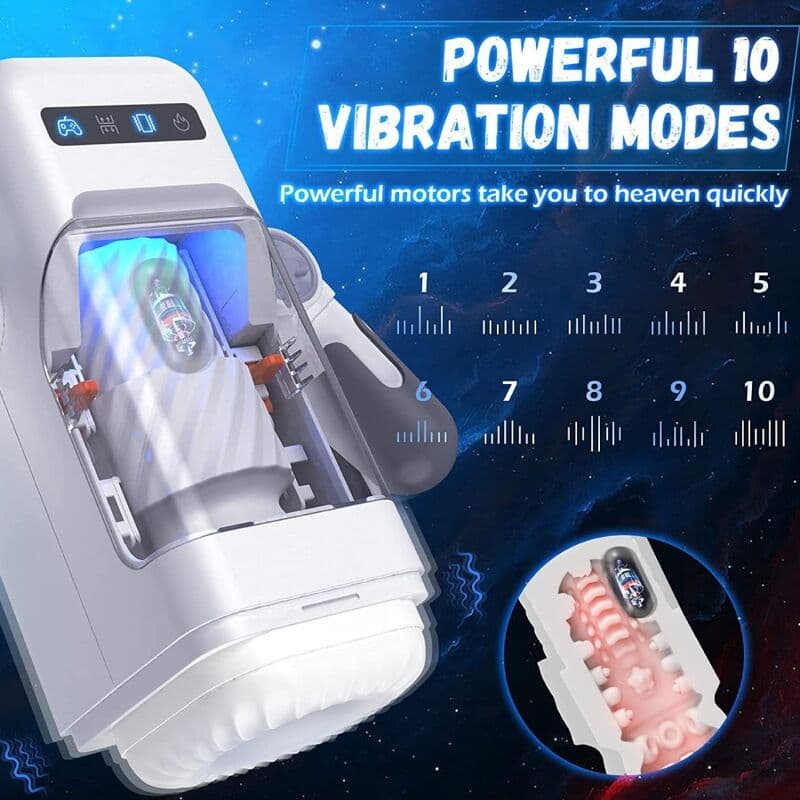 GAME CUP - THRUSTING VIBRATION MASTURBATOR WITH HEATING FUNCTION AND MOBILE SUPPORT - BLACK thumb 7