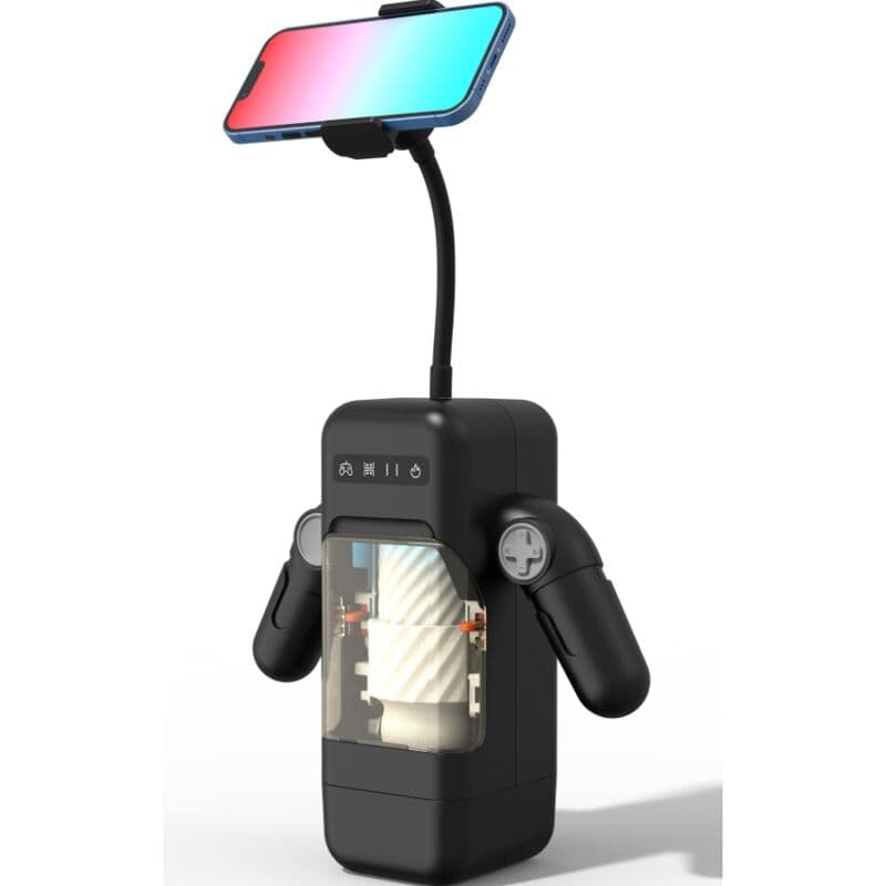 GAME CUP - THRUSTING VIBRATION MASTURBATOR WITH HEATING FUNCTION AND MOBILE SUPPORT - BLACK thumb 2