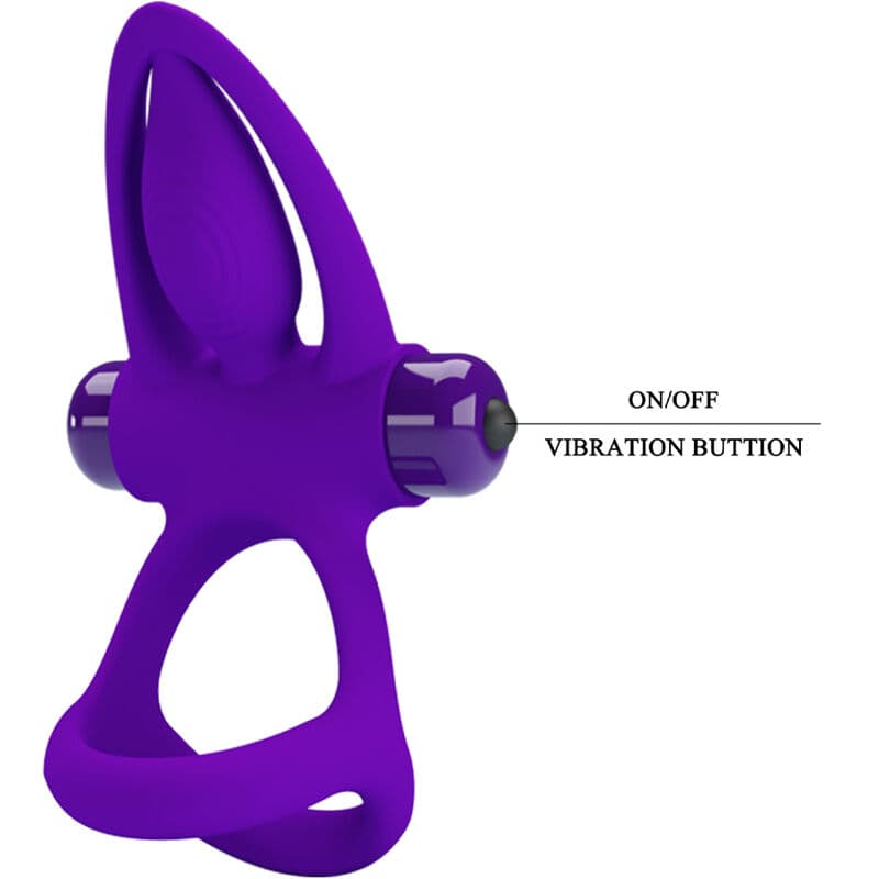 PRETTY LOVE - VIBRATOR RING 10 VIBRATIONS VIOLET SILICONE thumb 7