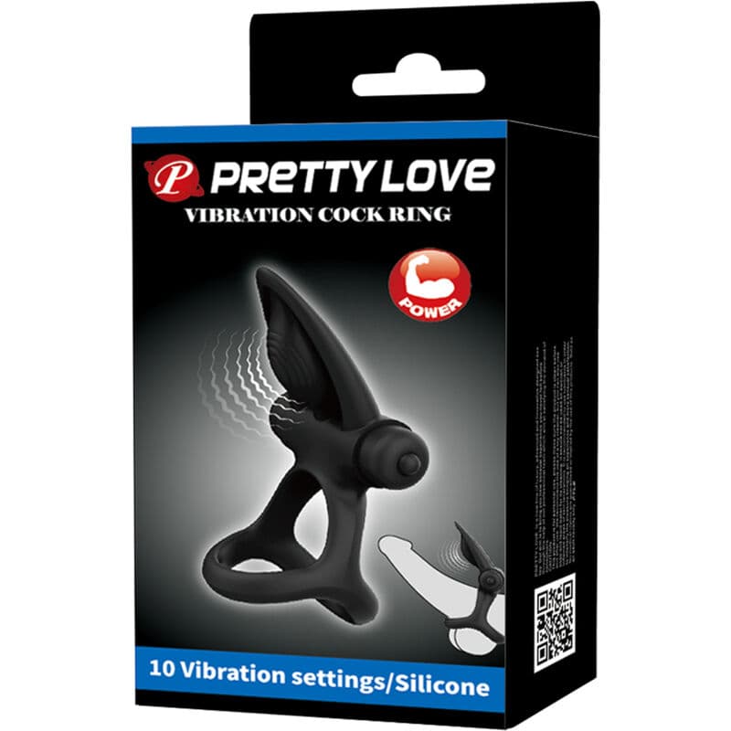 PRETTY LOVE - VIBRATING RING 10 VIBRATIONS BLACK SILICONE thumb 9