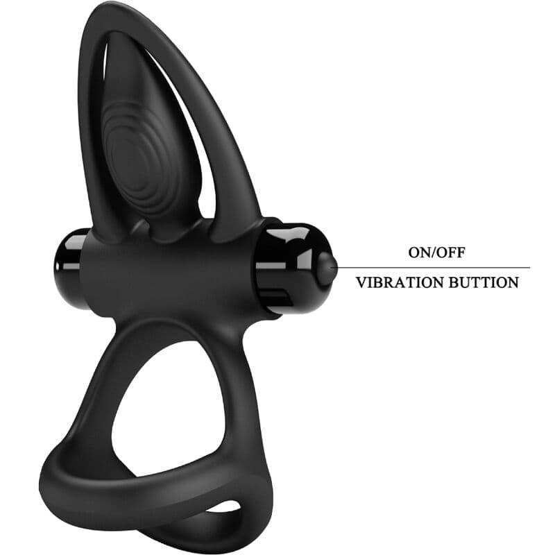 PRETTY LOVE - VIBRATING RING 10 VIBRATIONS BLACK SILICONE thumb 7