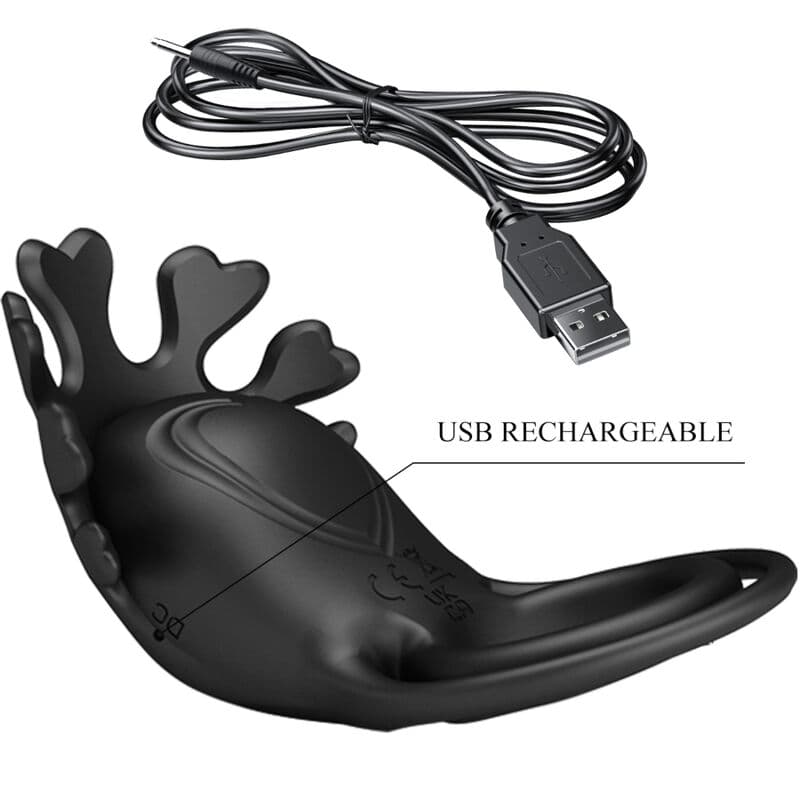 PRETTY LOVE - RUBEN VIBRATOR RING 7 VIBRATIONS BLACK SILICONE thumb 8