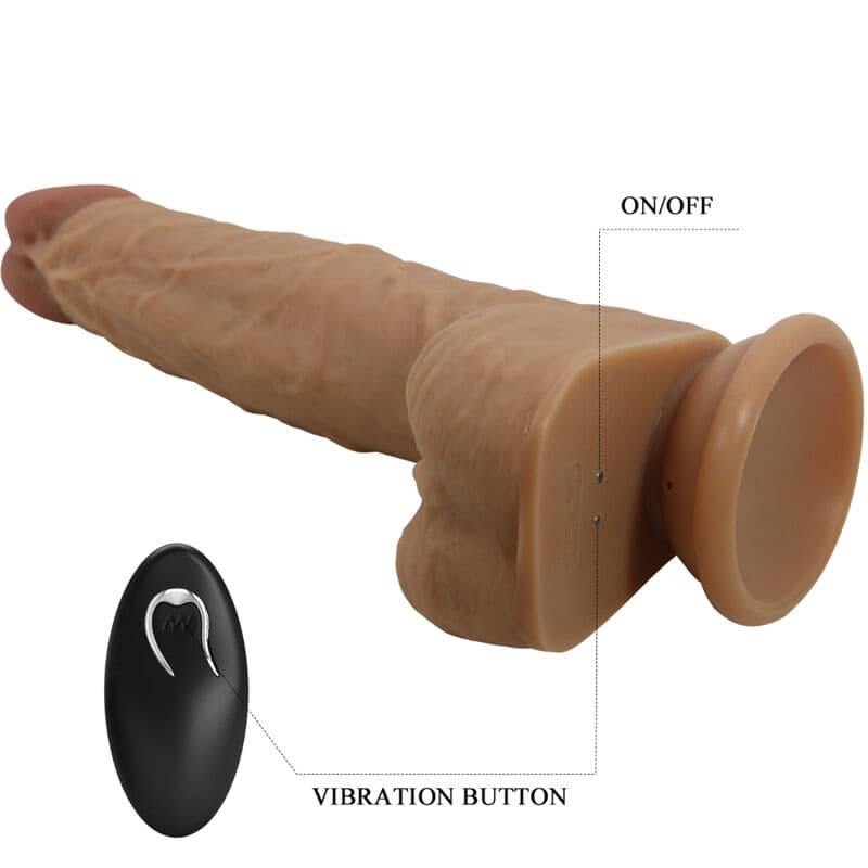 PRETTY LOVE - JONATHAN SILICONE DILDO 3 VIBRATIONS + 3 INSERTION MEASUREMENTS REMOTE CONTROL 21 CM thumb 4
