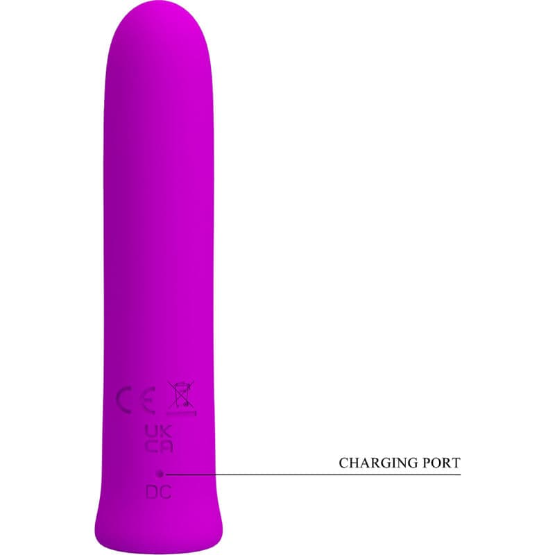 PRETTY LOVE - CURTIS MINI SUPER POWER VIBRATOR 12 VIOLET SILICONE VIBRATIONS thumb 5