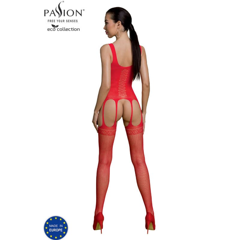 PASSION - ECO COLLECTION BODYSTOCKING ECO BS007 RED thumb 2