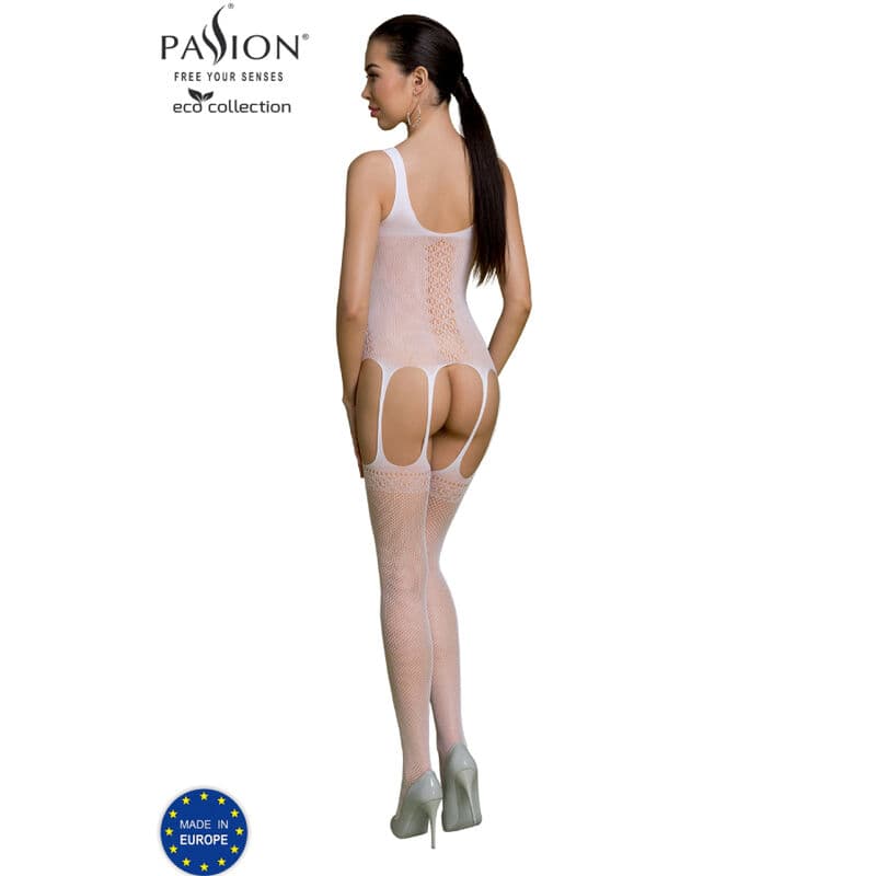 PASSION - ECO COLLECTION BODYSTOCKING ECO BS007 WHITE thumb 2