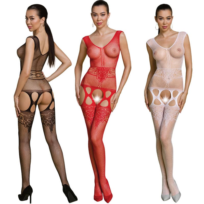 PASSION - ECO COLLECTION BODYSTOCKING ECO BS014 WHITE thumb 5