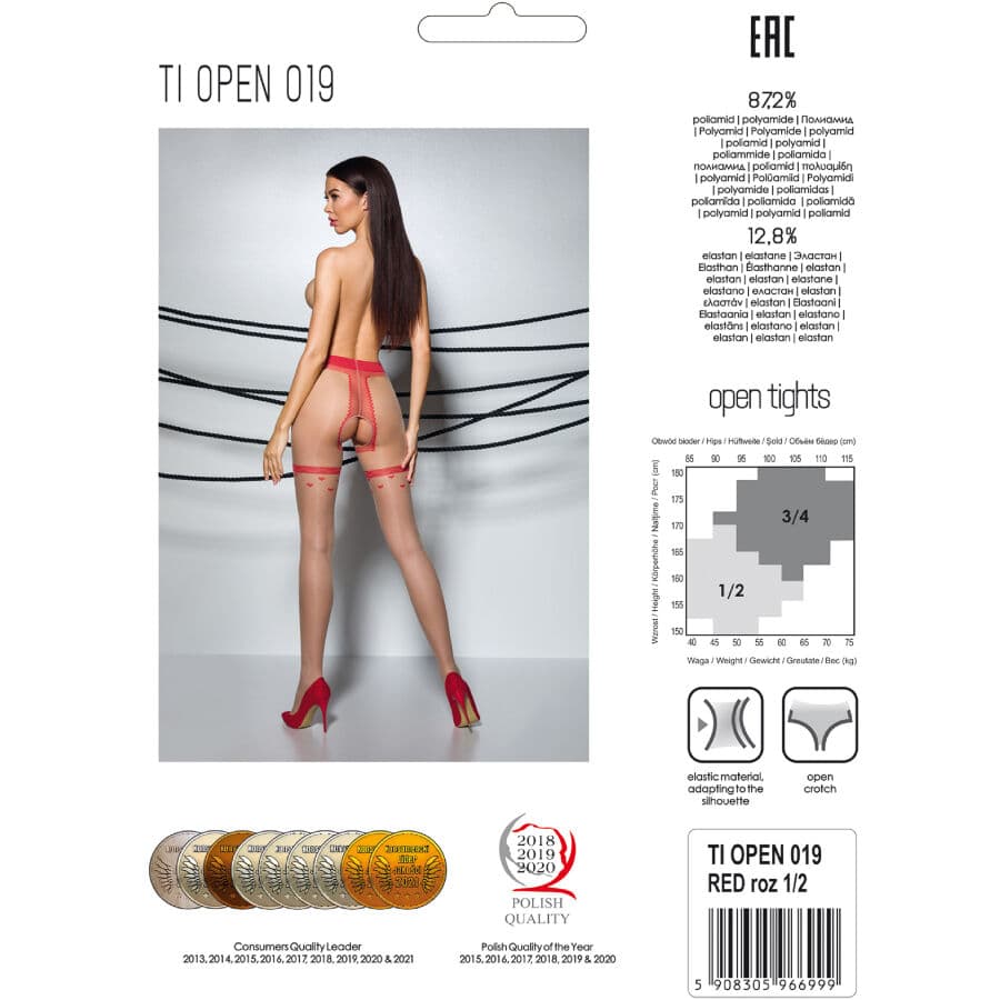 PASSION - TIOPEN 019 RED TIGHTS 1/2 20 DEN thumb 5