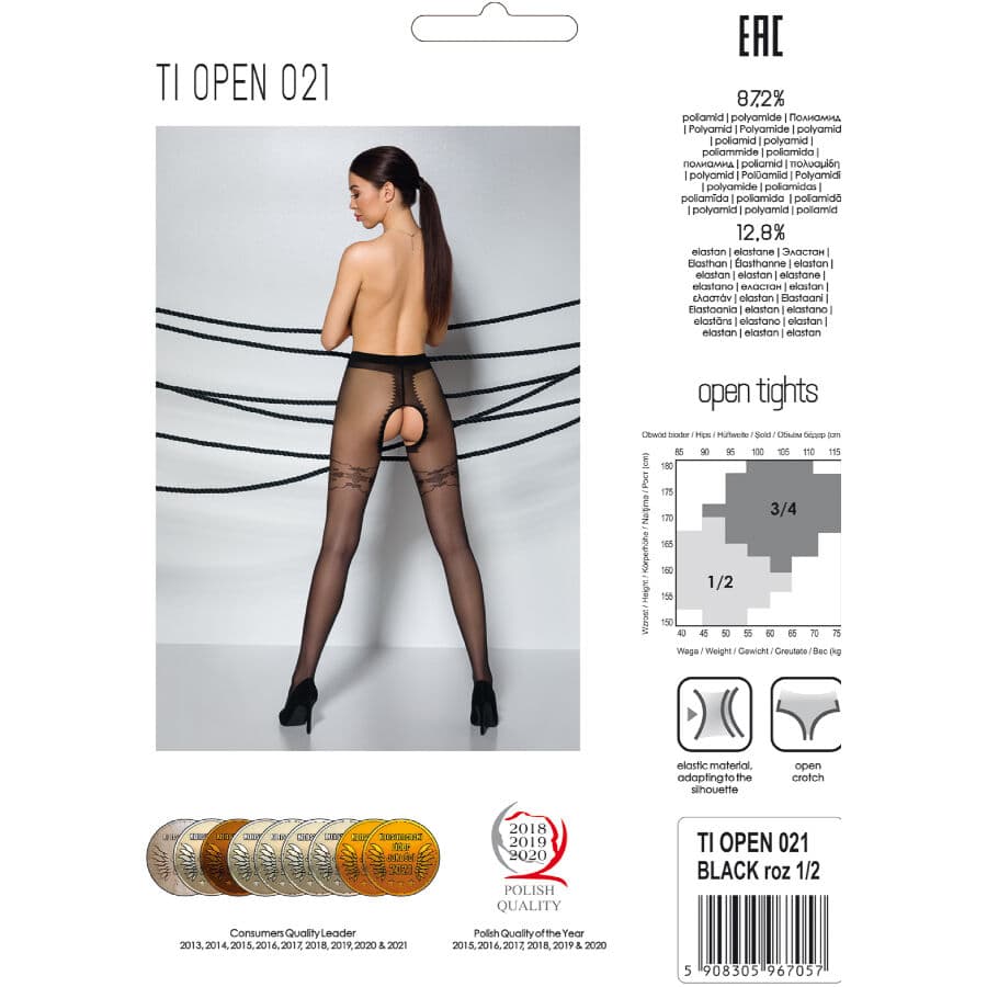 PASSION - TIOPEN 021 BLACK TIGHTS 1/2 20 DEN thumb 5