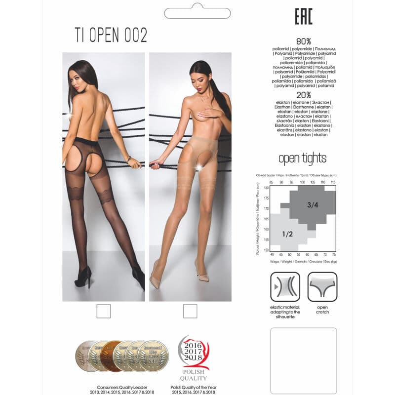 PASSION - TIOPEN 002 BLACK TIGHTS 3/4 20 DEN thumb 5