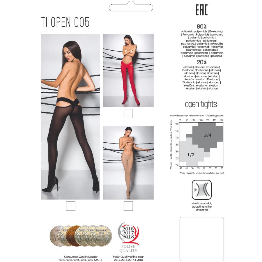 PASSION - TIOPEN 005 BLACK TIGHTS 1/2 60 DEN thumb 4