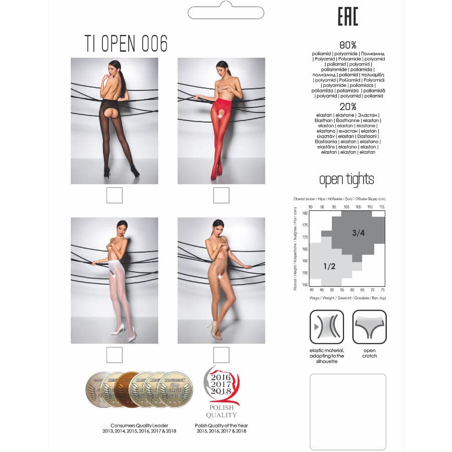 PASSION - TIOPEN 006 BLACK TIGHTS 3/4 30 DEN thumb 4
