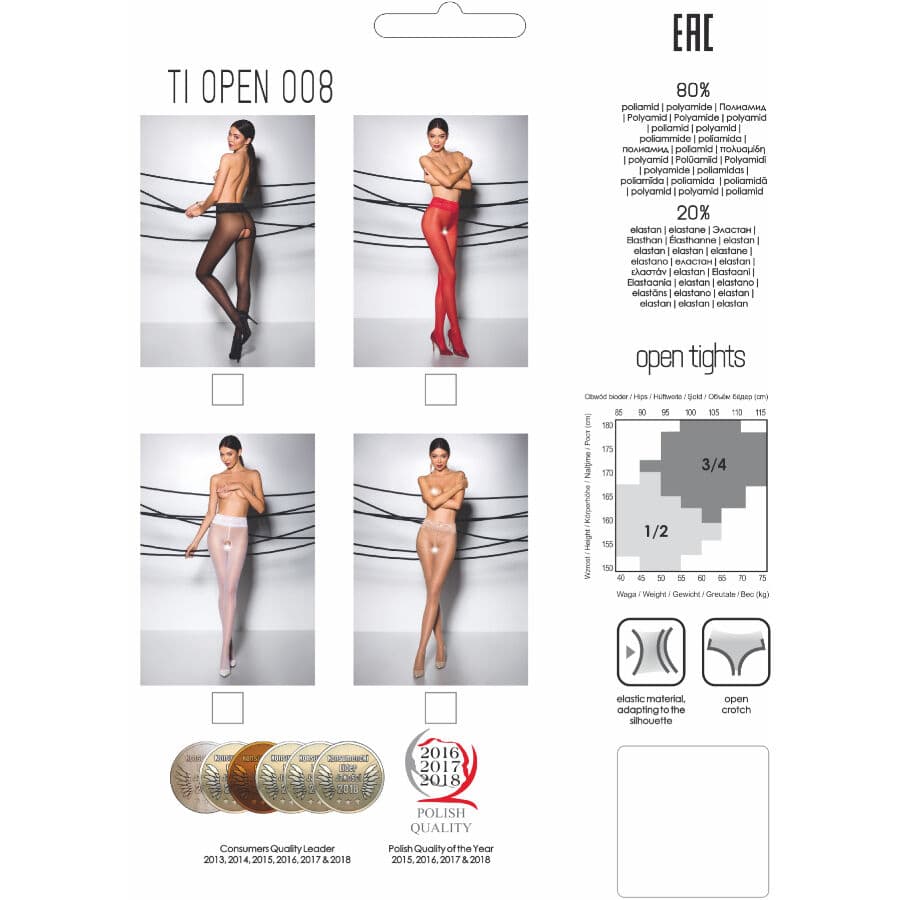 PASSION - TIOPEN 008 RED TIGHTS 3/4 30 DEN thumb 3
