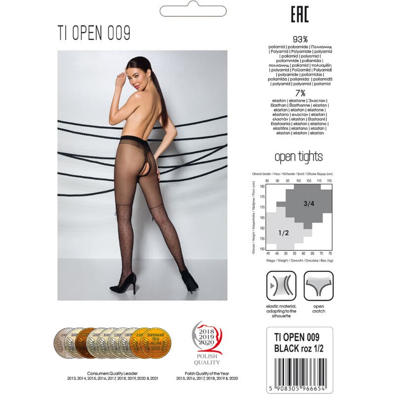 PASSION - TIOPEN 009 BLACK TIGHTS 1/2 20 DEN thumb 5