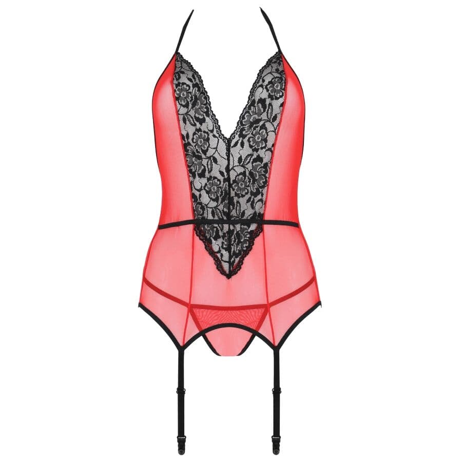 PASSION - PEONIA CORSET EROTIC LINE RED L/XL thumb 4