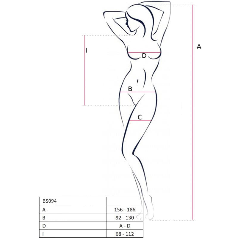 PASSION - BS094 RED BODYSTOCKING ONE SIZE thumb 5