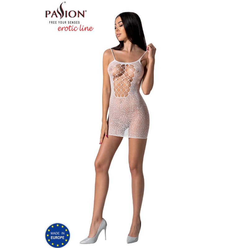 PASSION - BS096 WHITE BODYSTOCKING ONE SIZE thumb 3