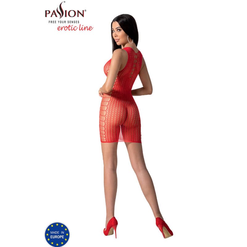 PASSION - BS097 RED BODYSTOCKING ONE SIZE thumb 4