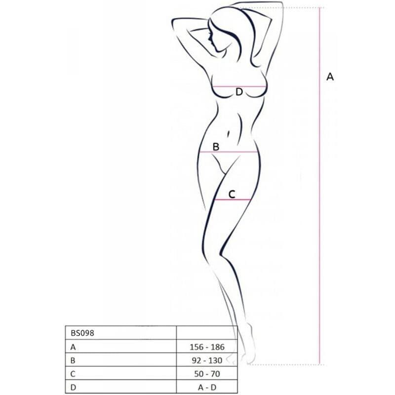 PASSION - BS098 RED BODYSTOCKING ONE SIZE thumb 5