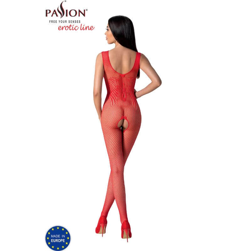PASSION - BS098 RED BODYSTOCKING ONE SIZE thumb 4