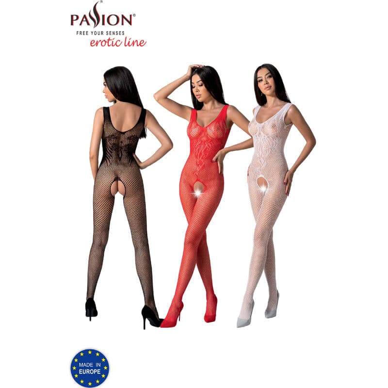 PASSION - BS098 RED BODYSTOCKING ONE SIZE thumb 6