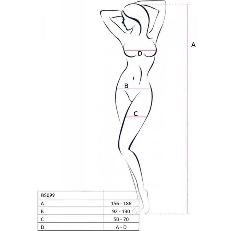 PASSION - BS099 BLACK BODYSTOCKING ONE SIZE thumb 7