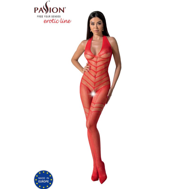 PASSION - BS100 BODYSTOCKING RED ONE SIZE thumb 3