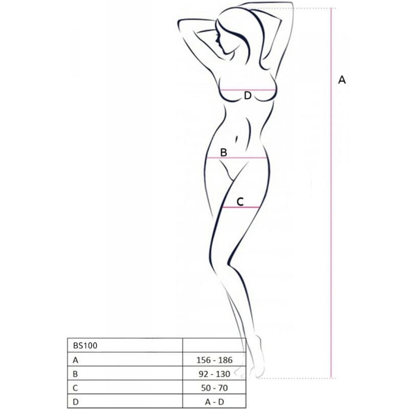 PASSION - BS100 WHITE BODYSTOCKING ONE SIZE thumb 5