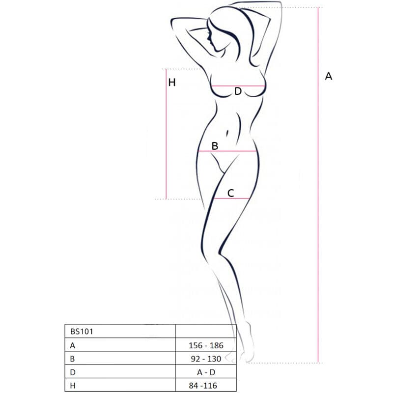 PASSION - BS101 BODYSTOCKING BLACK ONE SIZE thumb 7