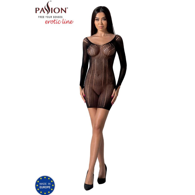 PASSION - BS101 BODYSTOCKING BLACK ONE SIZE thumb 3