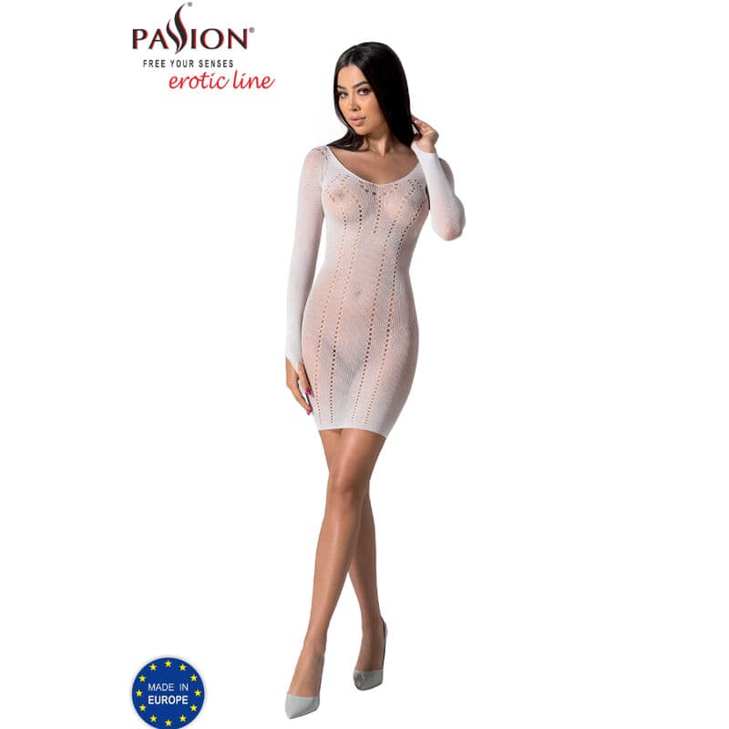 PASSION - BS101 WHITE BODYSTOCKING ONE SIZE thumb 3
