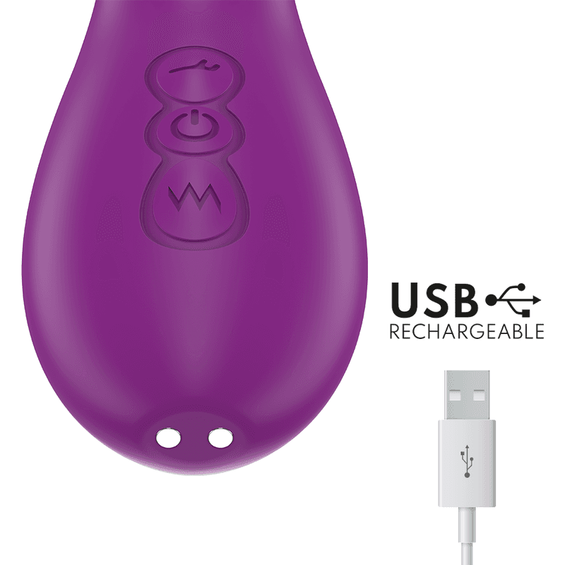 INTENSE - APOLO RECHARGEABLE MULTIFUNCTION VIBRATOR 7 VIBRATIONS WITH SWINGING MOTION PURPLE thumb 6