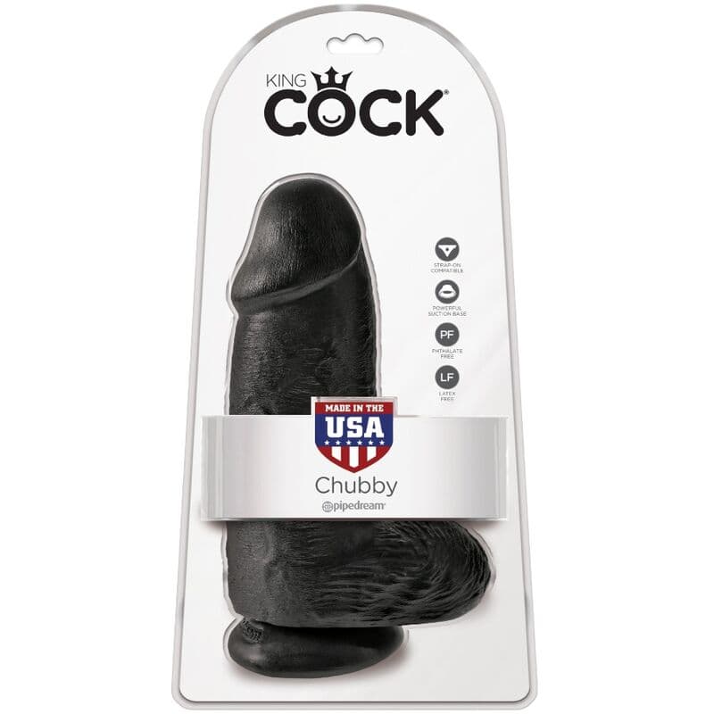 KING COCK - CHUBBY REALISTIC PENIS 23 CM BLACK thumb 6