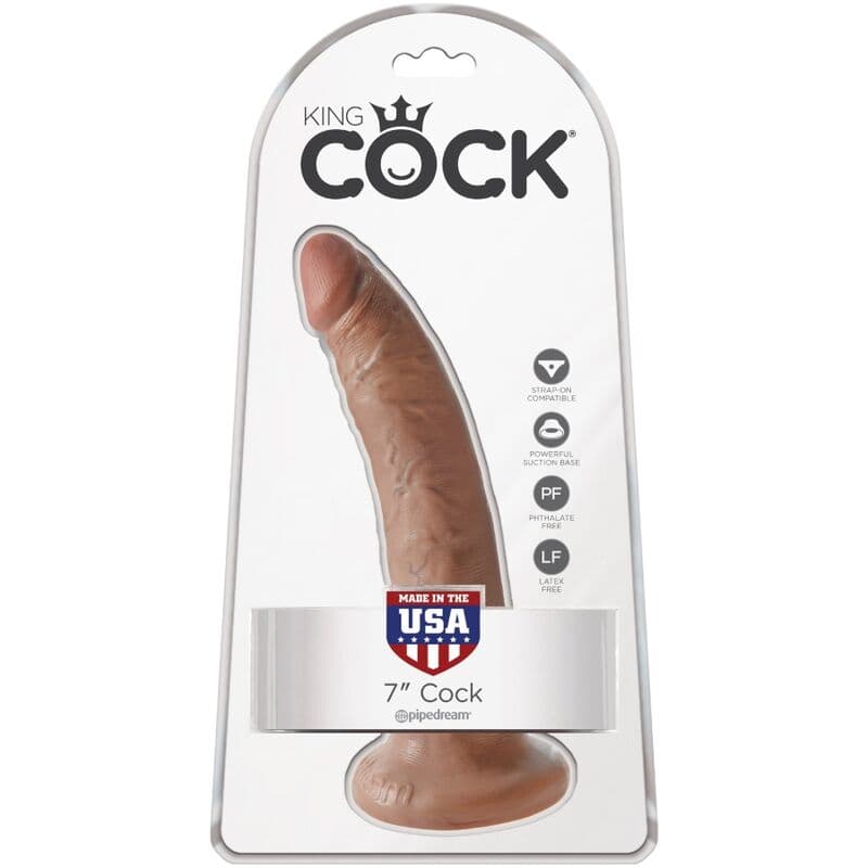 KING COCK - REALISTIC PENIS 17.5 CM CARAMEL thumb 5