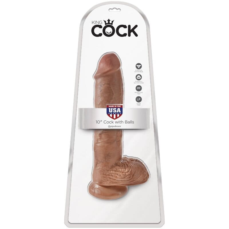 KING COCK - REALISTIC PENIS WITH BALLS 19.8 CM CARAMEL thumb 6