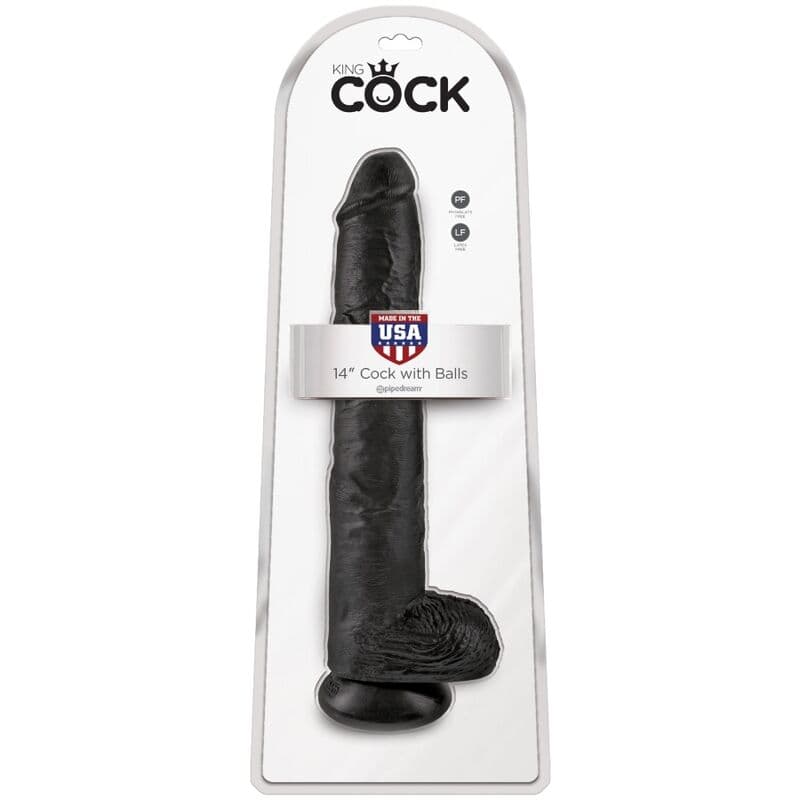 KING COCK - REALISTIC PENIS WITH BALLS 30.5 CM BLACK thumb 6